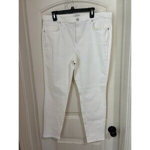 Loft Outlet Jeans Size 16 Skinny Ankle Stretch Jeans New Ivory Cream Off White